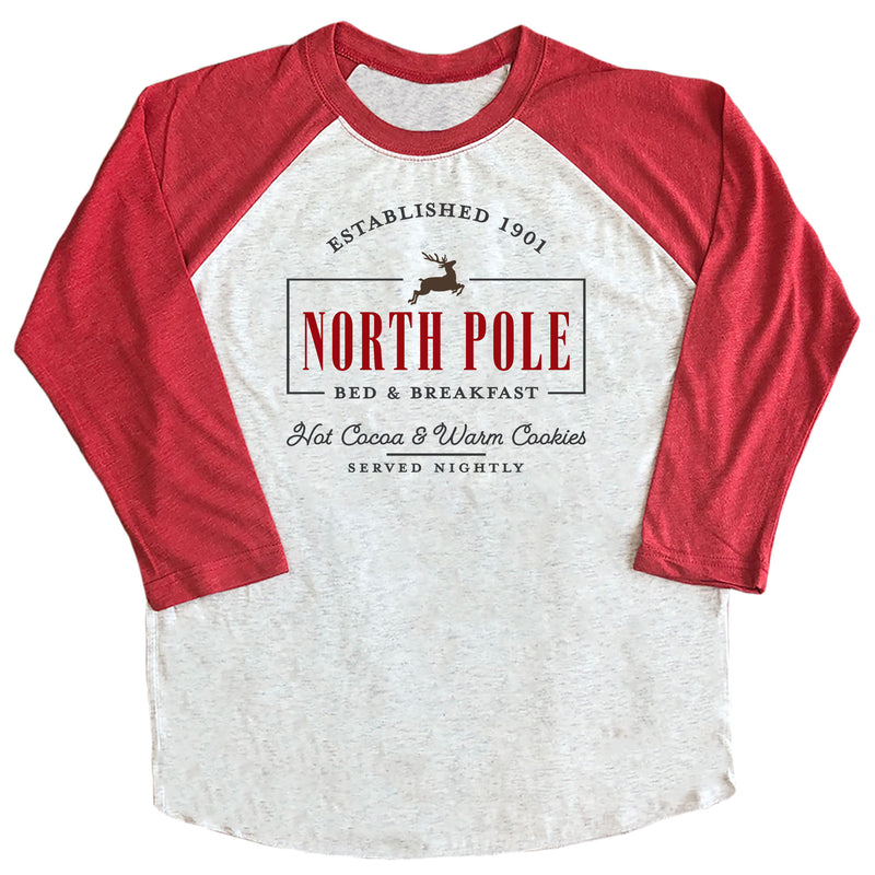 North Pole Bed & Breakfast Raglan Tee