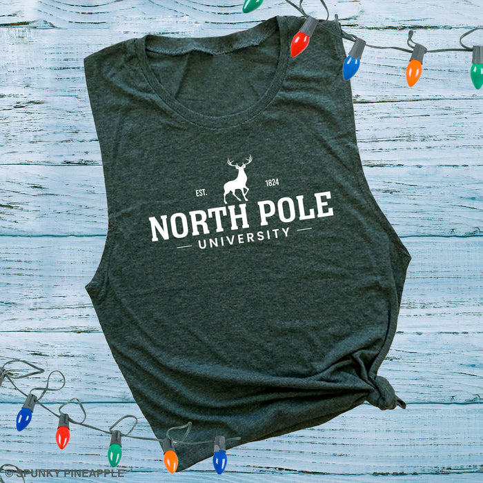 North Pole University Muscle Tee