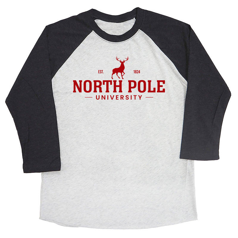 North Pole University Raglan Tee