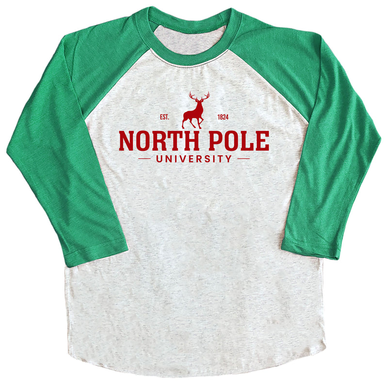 North Pole University Raglan Tee