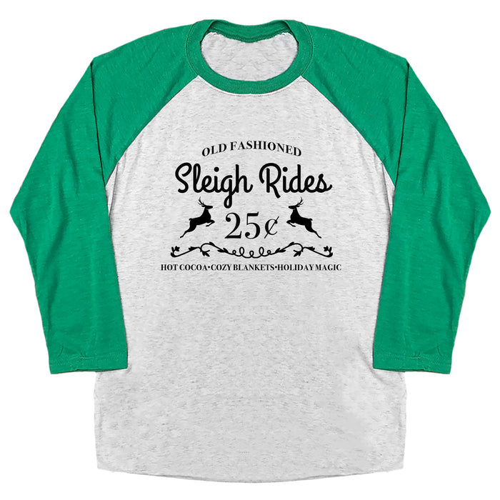 Old Fashioned Sleigh Rides Raglan Tee