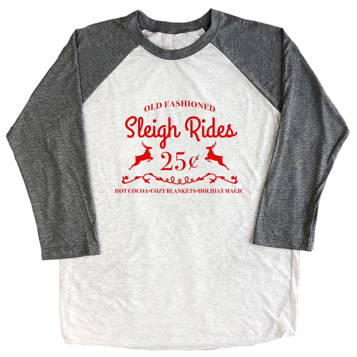 Old Fashioned Sleigh Rides Raglan Tee