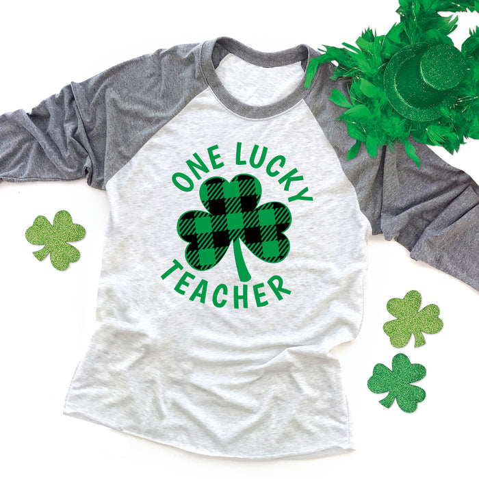 One Lucky Teacher Raglan Tee