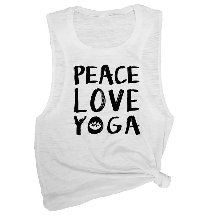 Peace Love Yoga Workout Muscle Tank Top