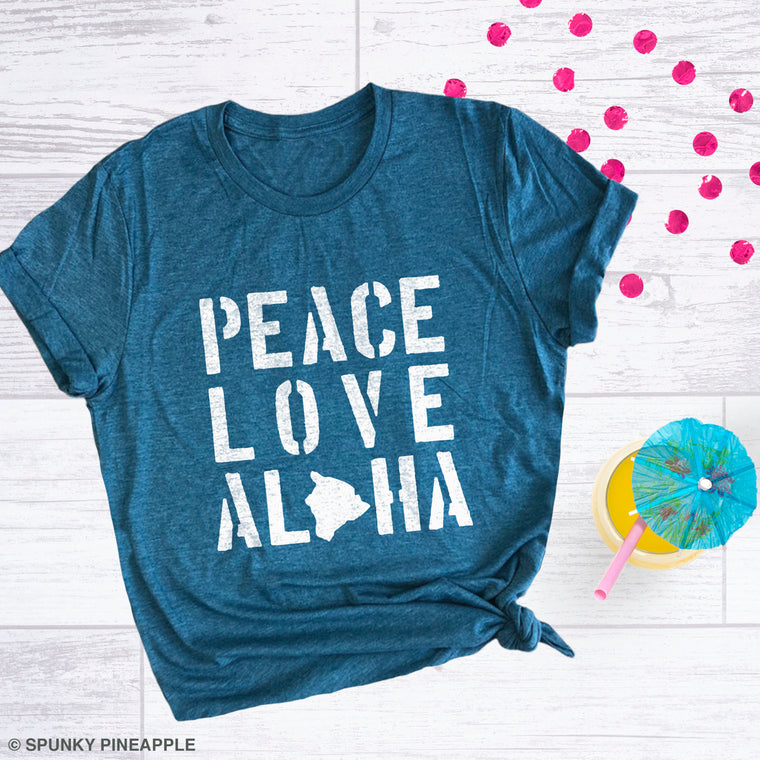 Peace Love Aloha Premium Unisex T-Shirt