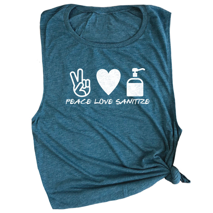 Peace Love Sanitize Muscle Tee