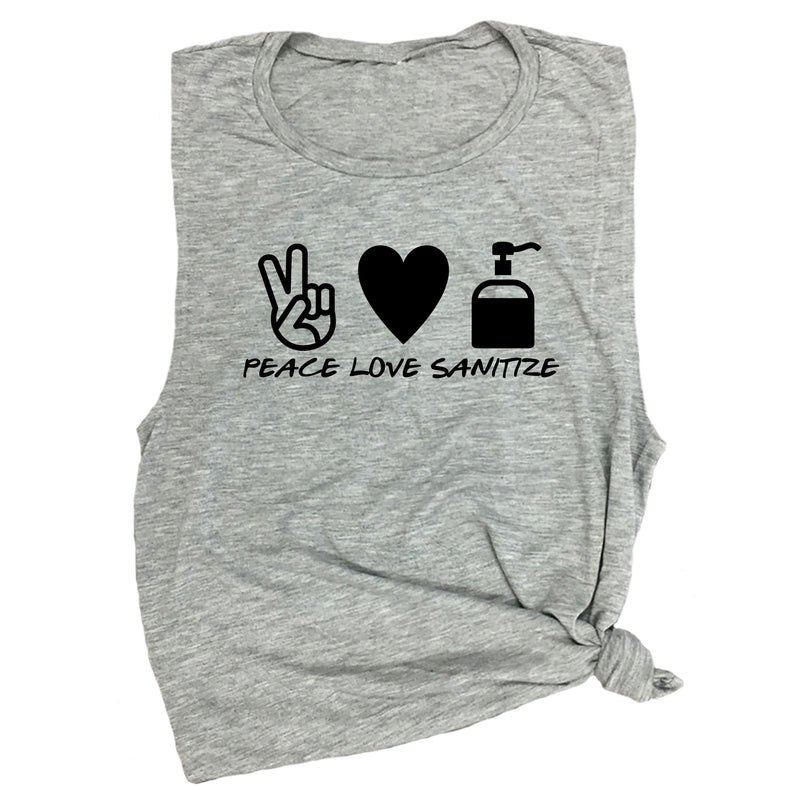 Peace Love Sanitize Muscle Tee