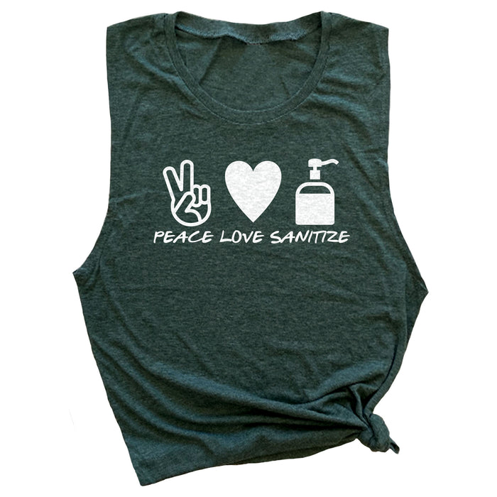 Peace Love Sanitize Muscle Tee