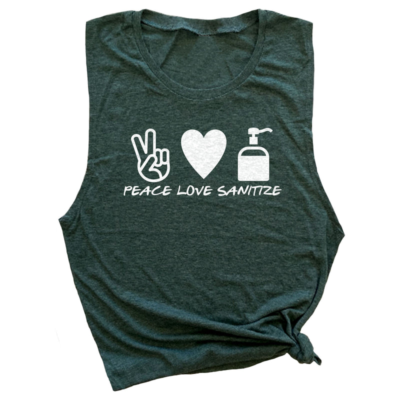 Peace Love Sanitize Muscle Tee