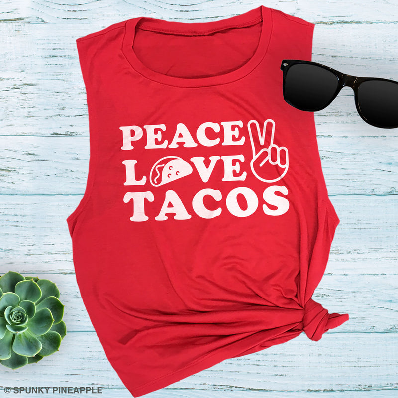 Peace Love Tacos Muscle Tee