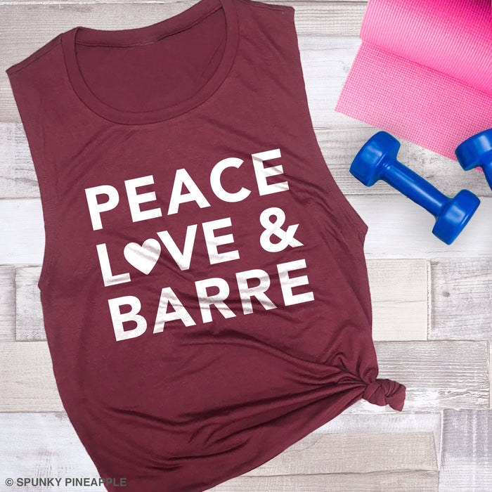 Peace, Love & Barre Muscle Tee