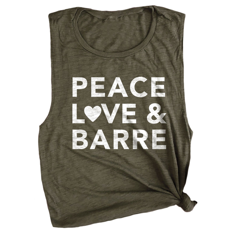 Peace, Love & Barre Muscle Tee