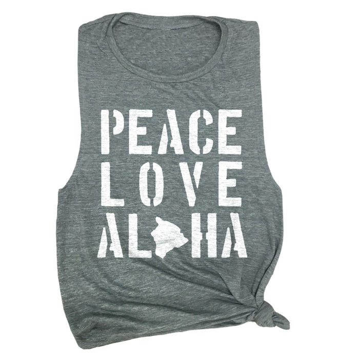 Peace Love Aloha Muscle Tee