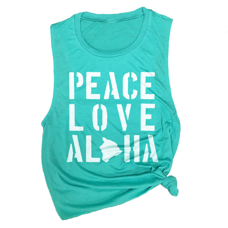 Peace Love Aloha Muscle Tee