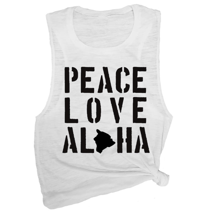 Peace Love Aloha Muscle Tee