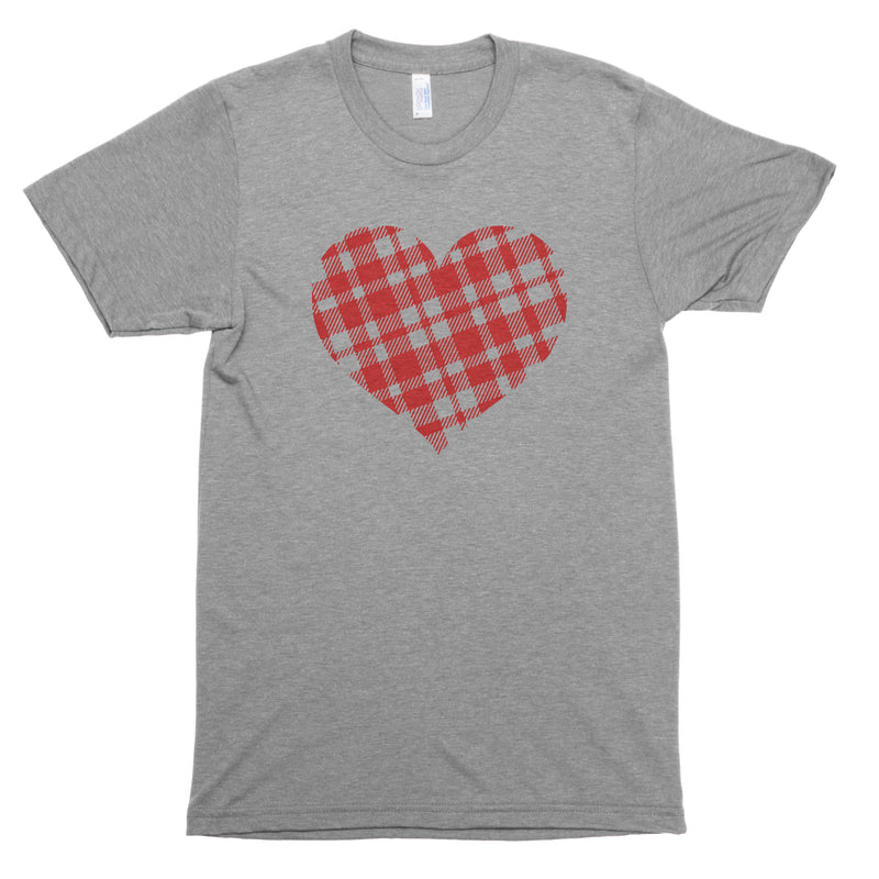 Plaid Heart Premium Unisex T-Shirt