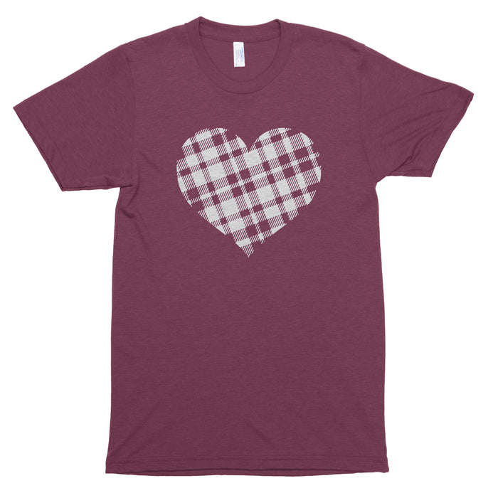 Plaid Heart Premium Unisex T-Shirt