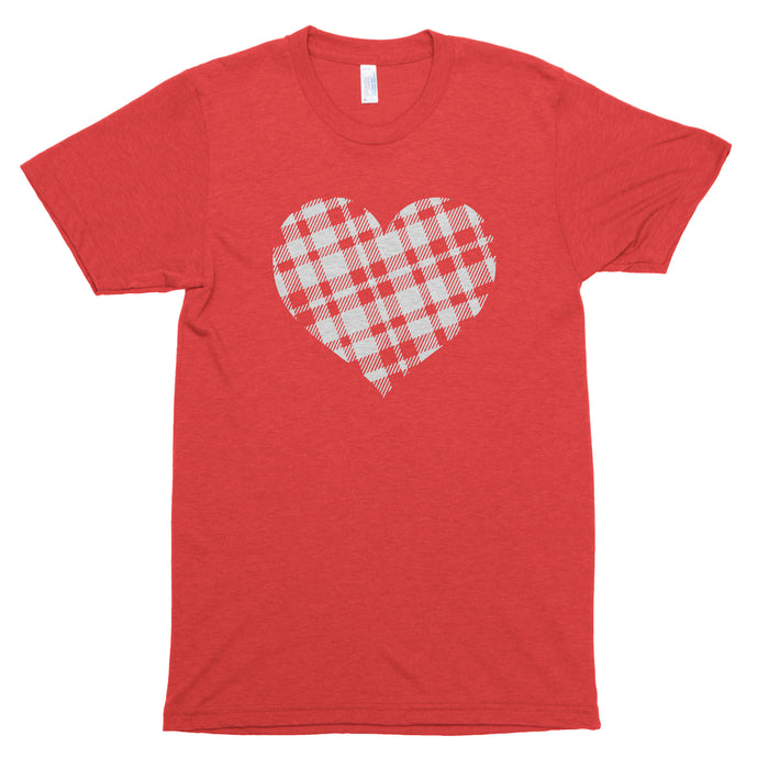 Plaid Heart Premium Unisex T-Shirt