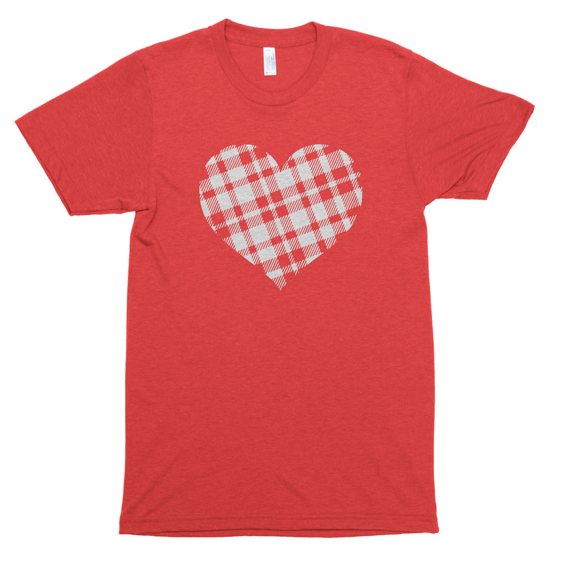 Plaid Heart Premium Unisex T-Shirt
