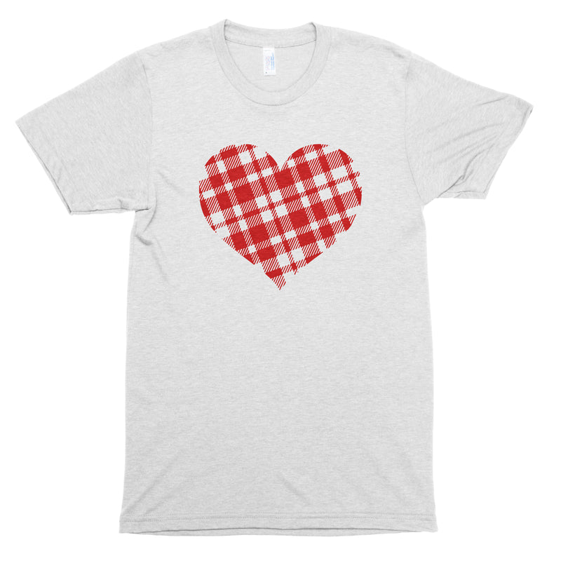 Plaid Heart Premium Unisex T-Shirt