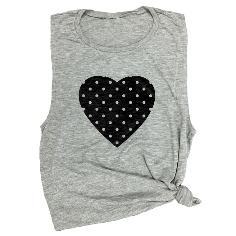 Polka Dot Heart Muscle Tee