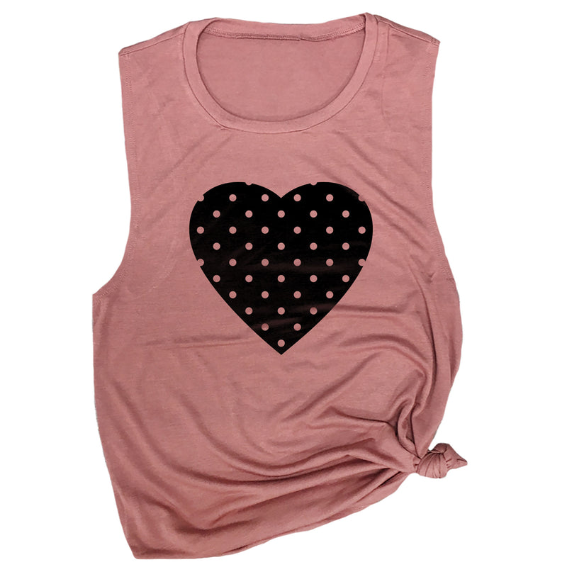 Polka Dot Heart Muscle Tee