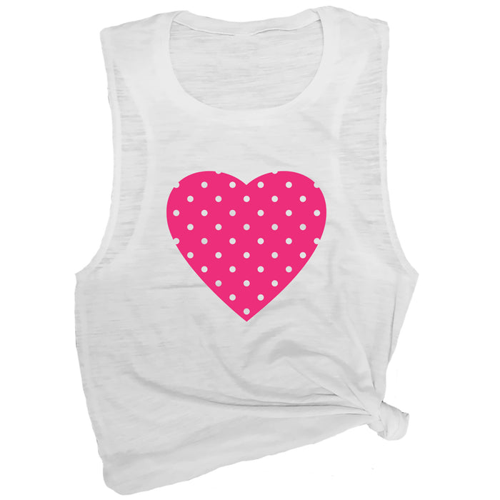 Polka Dot Heart Muscle Tee