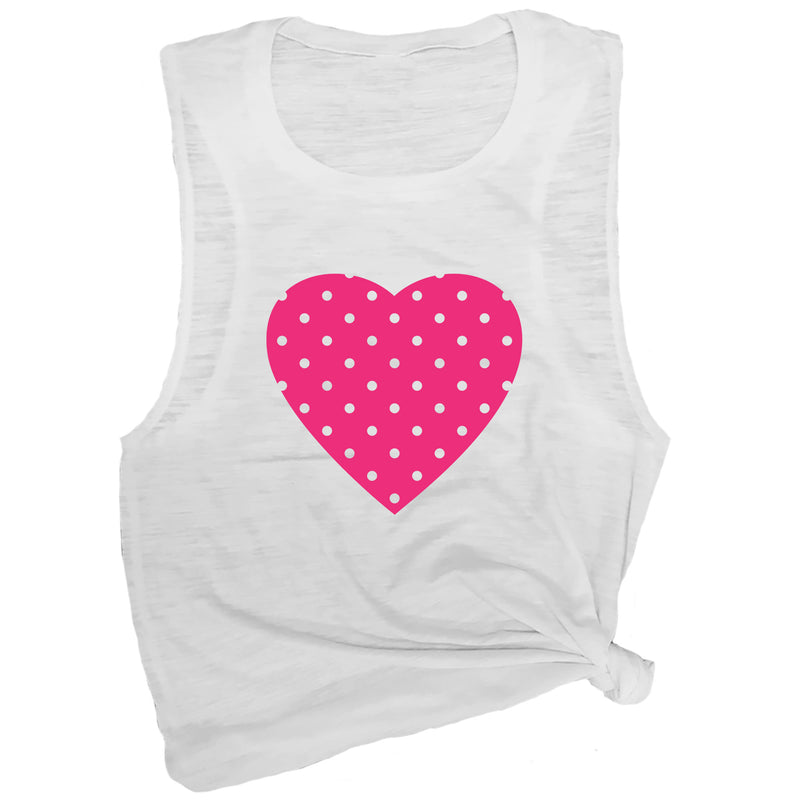Polka Dot Heart Muscle Tee