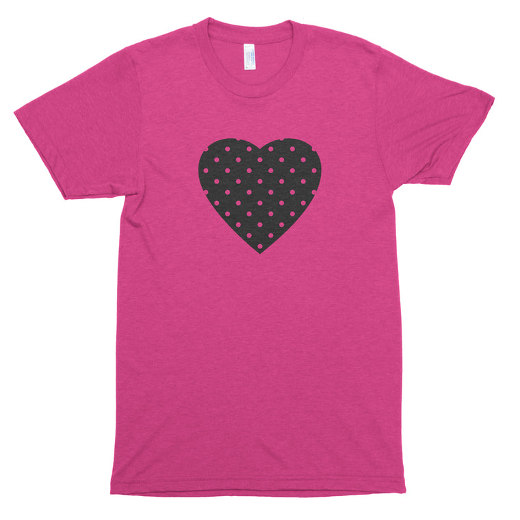 Polka Dot Heart Premium Unisex T-Shirt