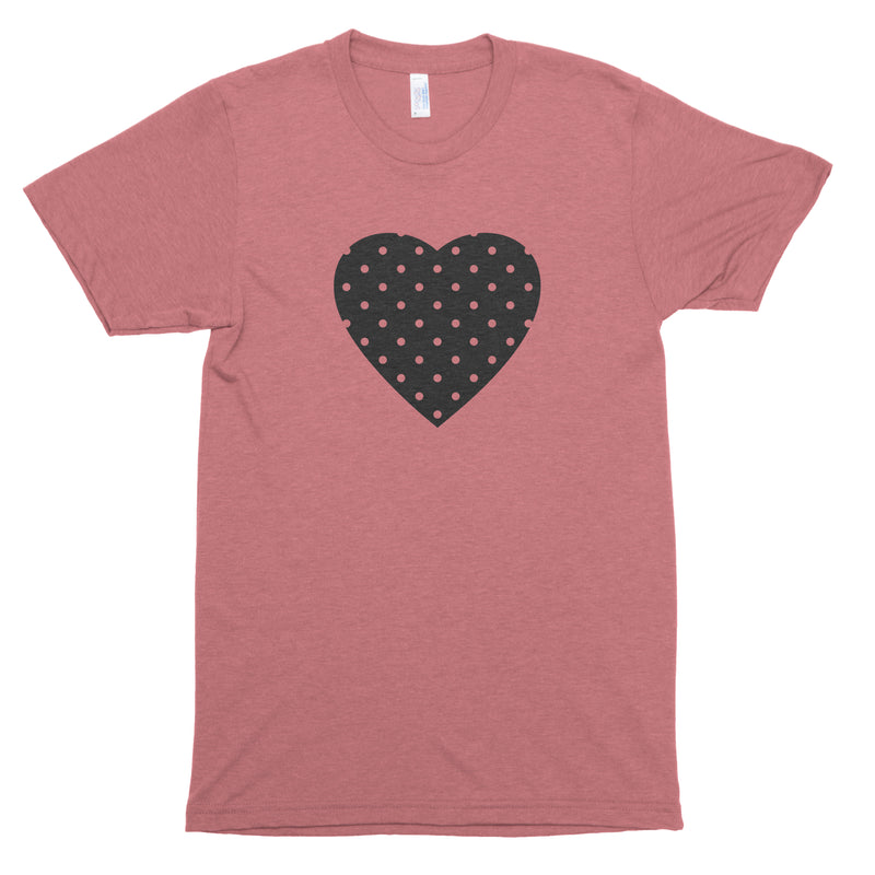 Polka Dot Heart Premium Unisex T-Shirt