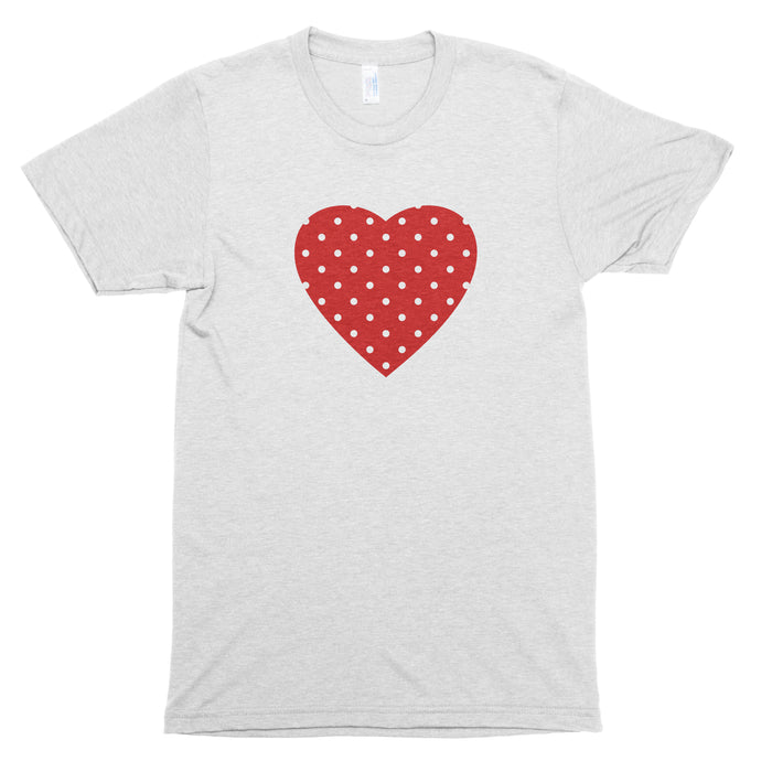 Polka Dot Heart Premium Unisex T-Shirt