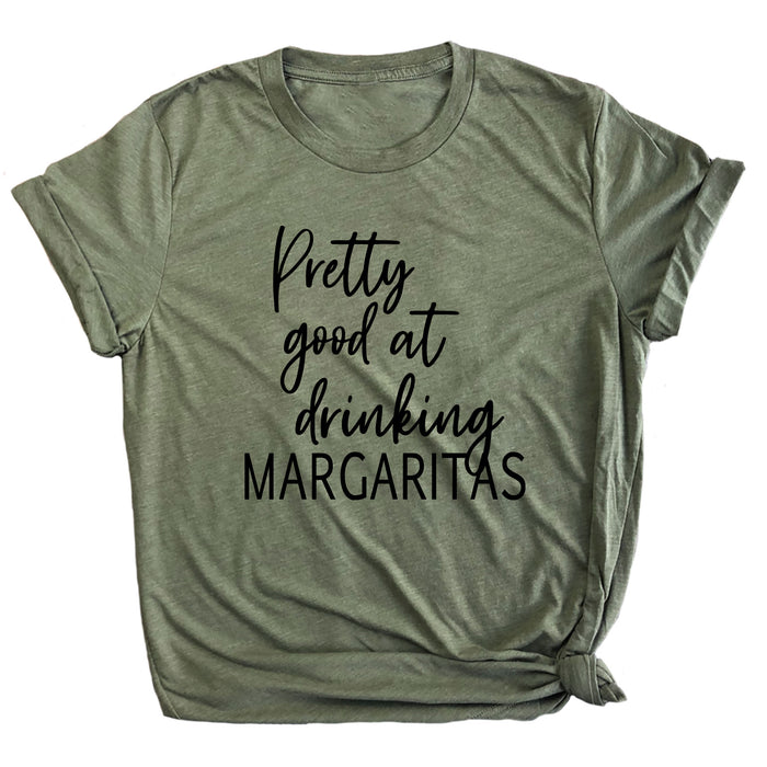 Pretty Good at Drinking Margaritas Premium Unisex T-Shirt