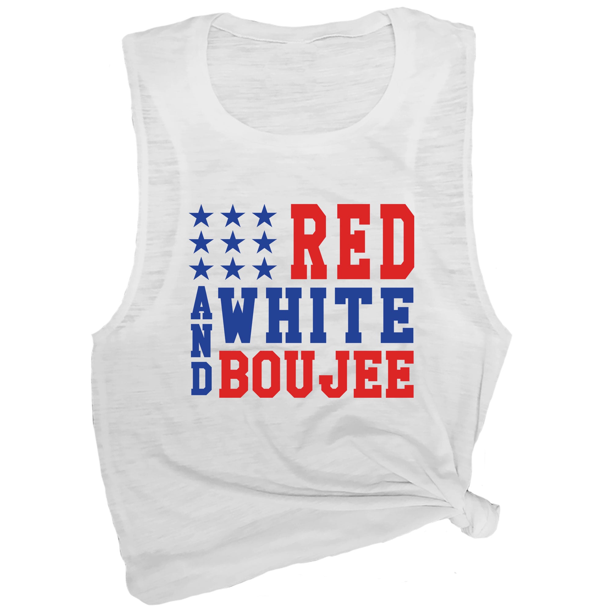 Red, White & Boujee Muscle Tee