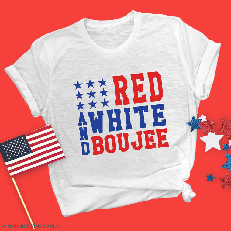 Red, White & Boujee Premium Unisex T-Shirt
