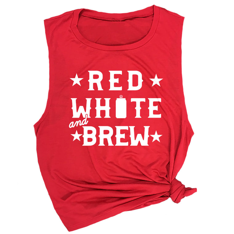 Red, White & Brew Muscle Tee