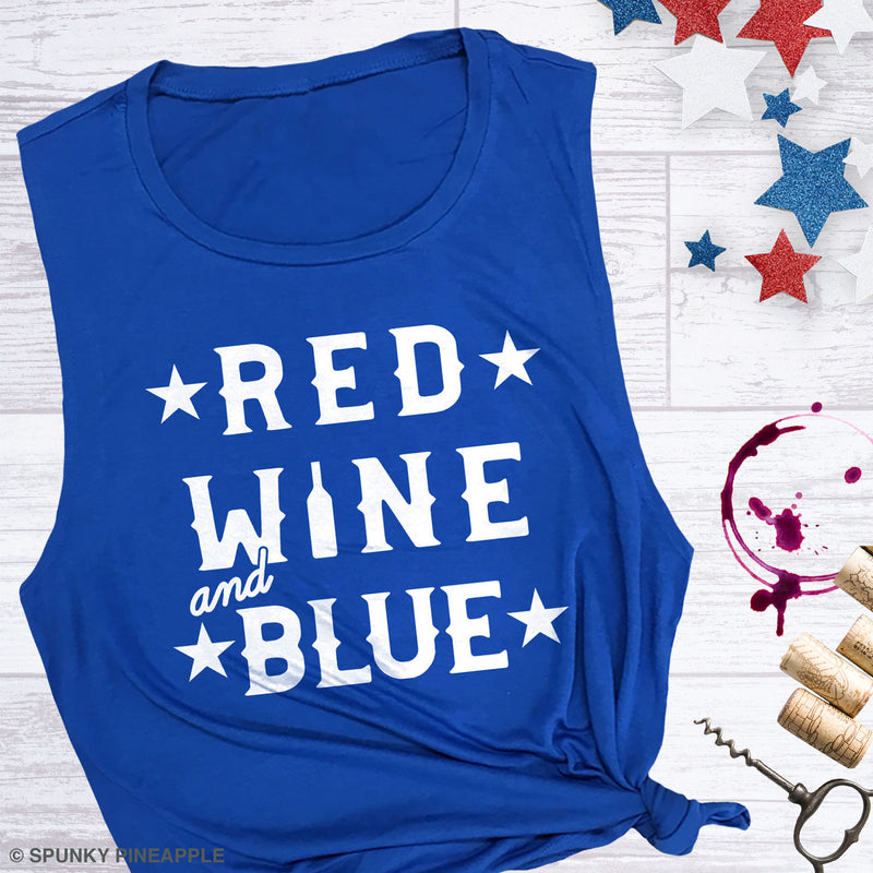 Red, Wine & Blue Muscle Tee