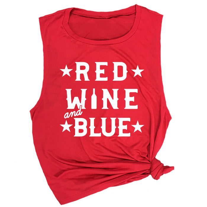 Red, Wine & Blue Muscle Tee