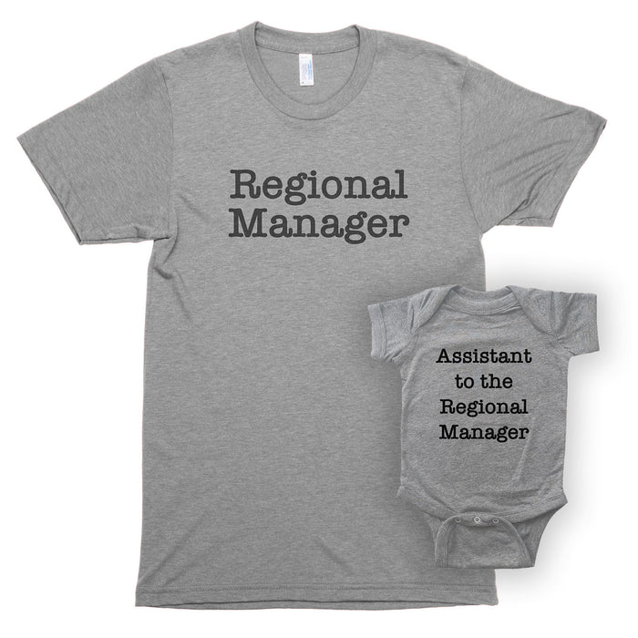 Regional Manager & Assistant to the Regional Manager Premium Unisex T-Shirt/Infant Bodysuit Shirt Set