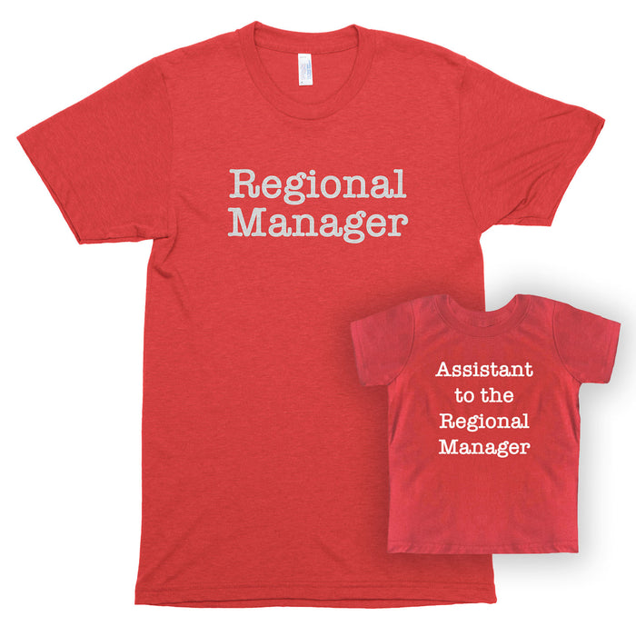 Regional Manager & Assistant to the Regional Manager Premium Unisex T-Shirt/Toddler Jersey Shirt Set