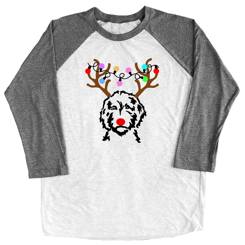 Reindeer Doodle (Dog) Raglan Tee