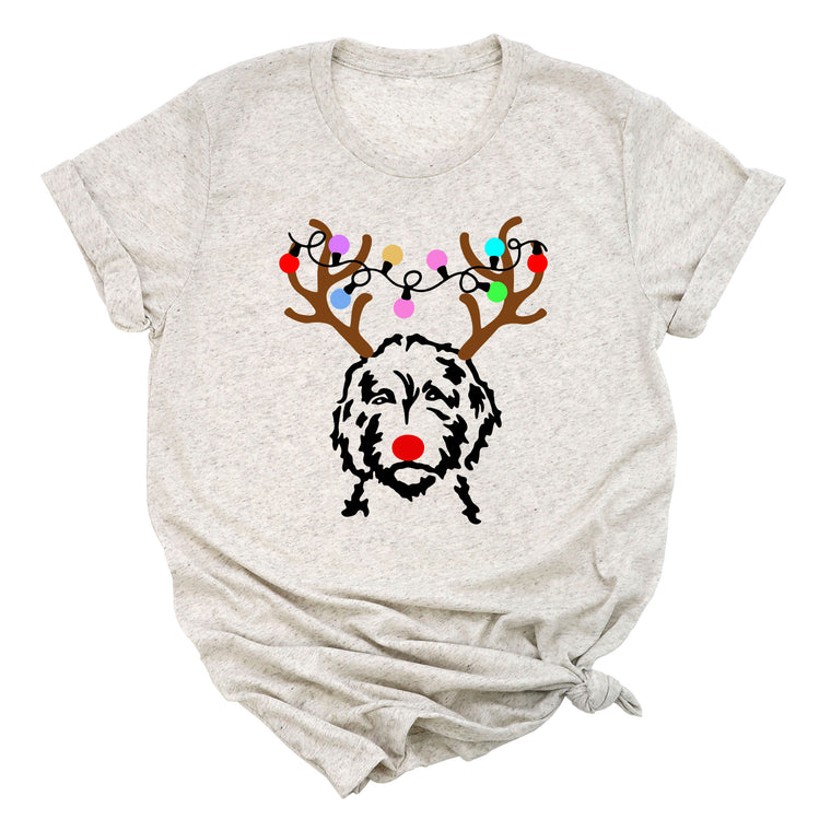 Reindeer Doodle (Dog) Premium Unisex T-Shirt