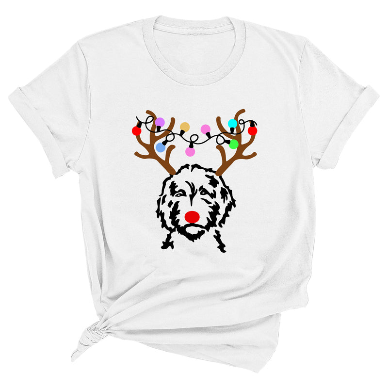 Reindeer Doodle (Dog) Premium Unisex T-Shirt