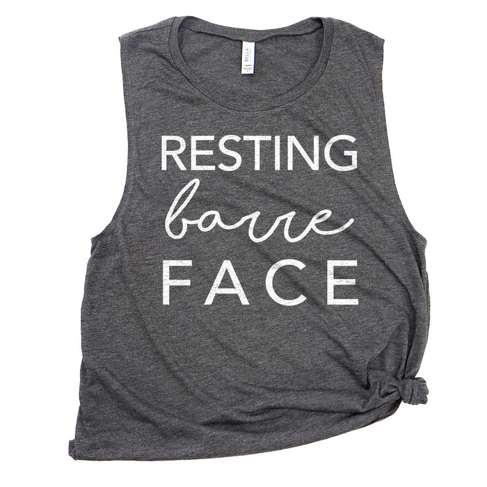 Resting Barre Face Funny Workout Muscle Tee Shirts