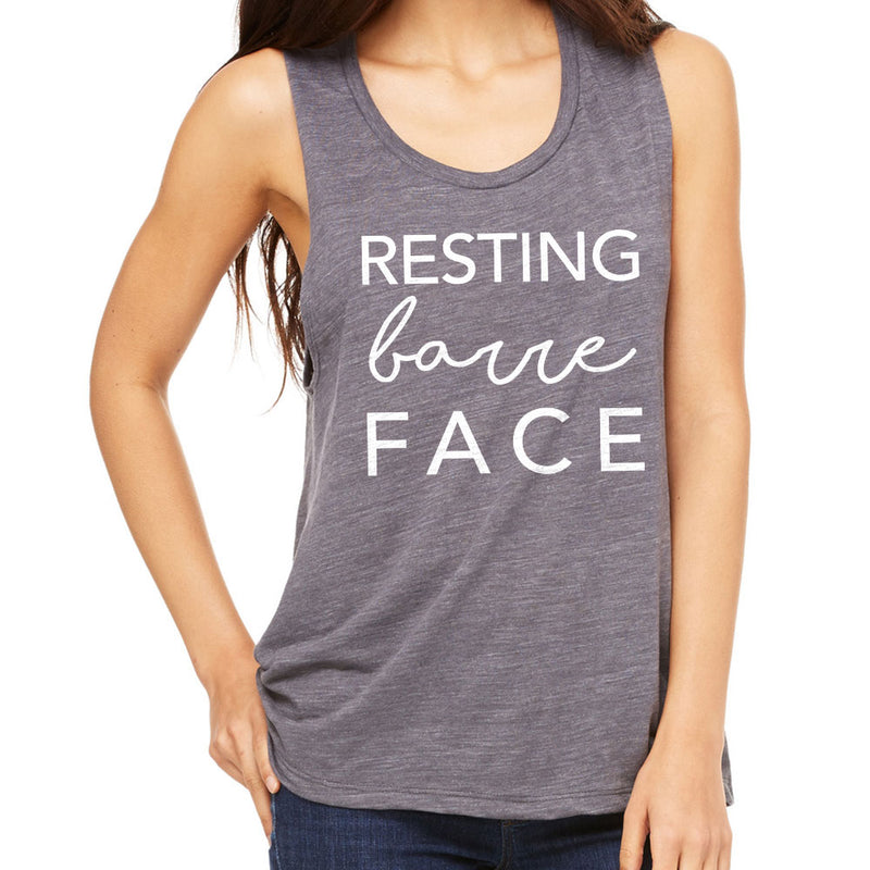 Resting Barre Face Funny Workout Muscle Tee Shirts