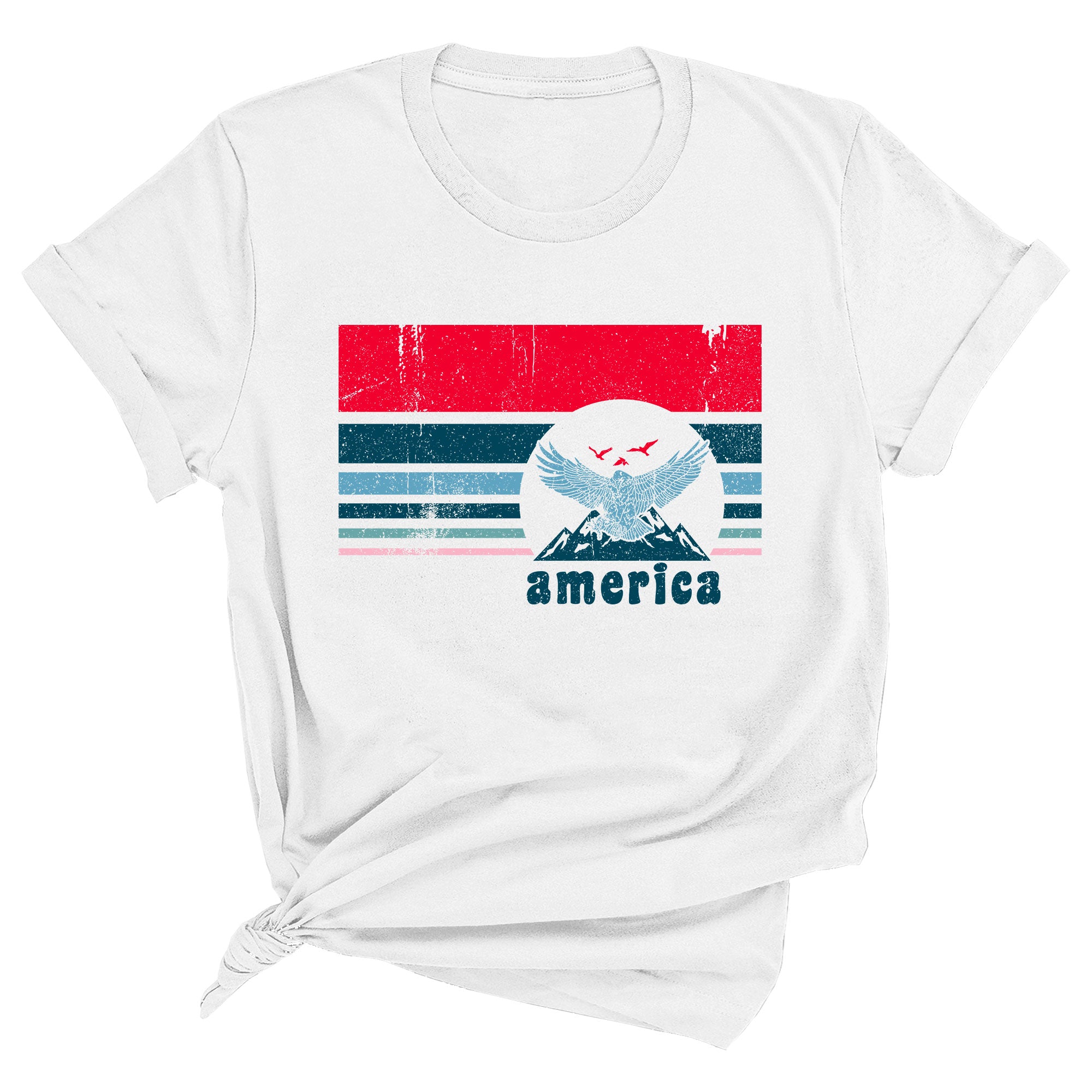 Retro Flag with Eagle Premium Unisex T-Shirt