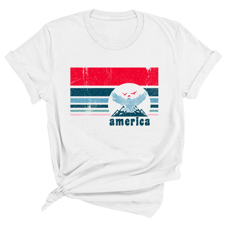 Retro Flag with Eagle Premium Unisex T-Shirt