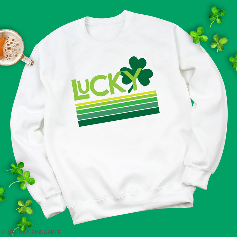 Retro Lucky Clover Sweatshirt