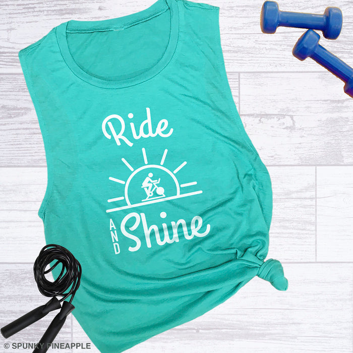 Ride & Shine Women's Fitness Muscle Tank