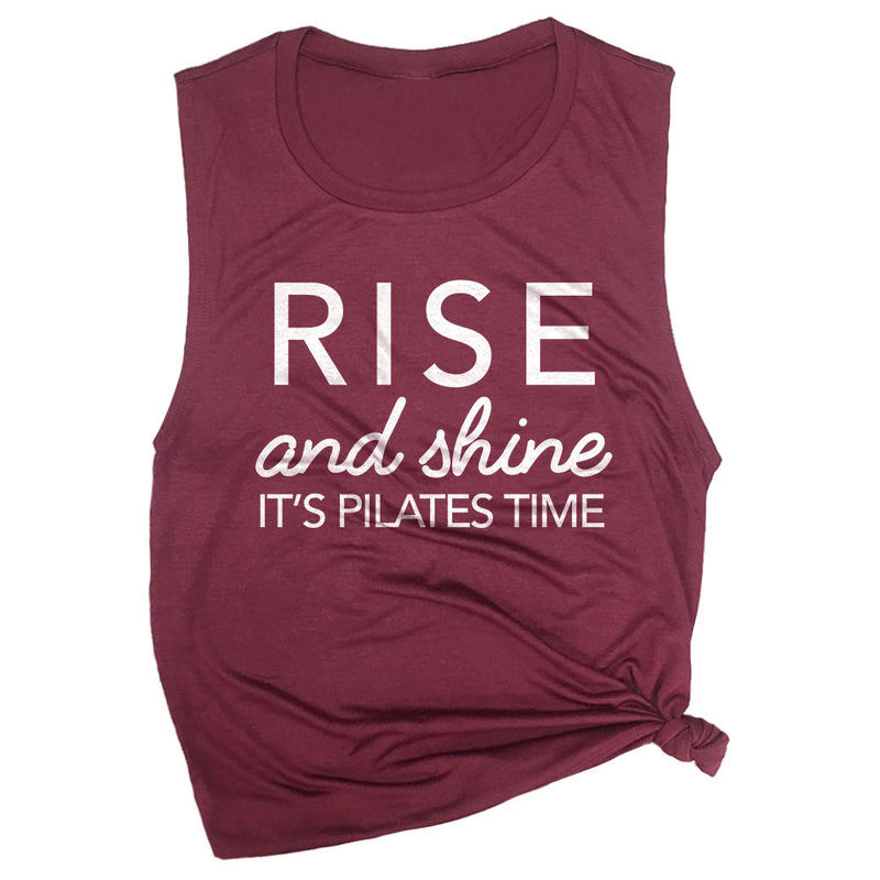 Rise & Shine It's Pilates Time Muscle Tee