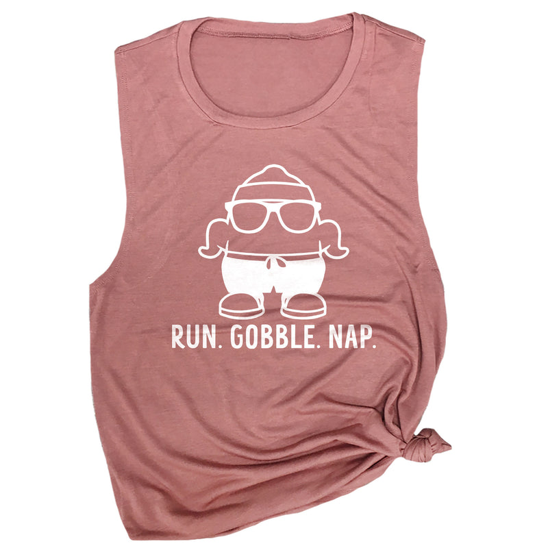 Run. Gobble. Nap. Muscle Tee